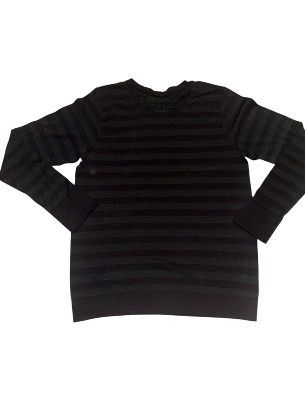 Lululemon Breeze By Long Sleeve *Stripe Black / Deep Coal Fits Like 8 Orig $78 - Picture 5 of 7
